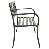 Garden Bench 125 cm Steel Grey 312038