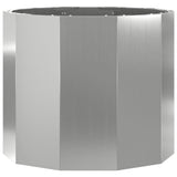 Planter Silver 60 x 60 x 50 cm Galvanised Steel 883764