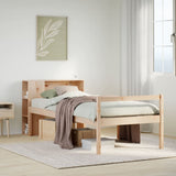 Bookcase Bed without Mattress 75x190 cm Small Single Solid Wood Pine 3321988