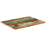 Rectangular Table Top 60x80 cm 25-27 mm Solid Reclaimed Wood 286054