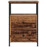 Bedside Cabinet Old Wood 34x35.5x50 cm Engineered Wood 857258