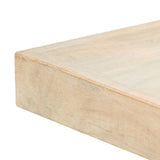 Dining Table White and black Solid mango wood, steel 120x60x75 cm 247442