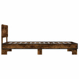 Bed Frame without Mattress Smoked Oak 100x200 cm 845804