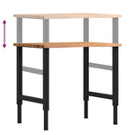 Workbench Light Brown 80x60x cm Solid Wood Oak 3309696