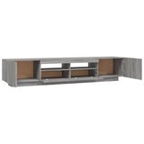 2 Piece TV Cabinet Set with LED Lights Grey Sonoma Engineered Wood 3120171