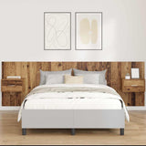Headboard with Cabinet 3 pcs Old Wood Engineered Wood 3415742