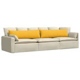 Sofa Pillows 2 pcs Light Yellow 145 x 40 cm Corduroy Fabric 42013866