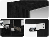 Bathroom Mirror Cabinet Black Oak 30 x 10.5 x 50 cm 889008
