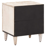 Bedside Cabinet 2 pcs White 40 x 33.5 x 46 cm Solid Mango Wood 4018367