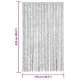 Fly Curtain Grey 118x220 cm Chenille 4004884