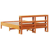 Bed Frame without Mattress Wax Brown 160x200 cm Solid Wood Pine 3306143