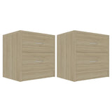 Bedside Cabinets 2 pcs Sonoma Oak 40x30x40 cm Engineered Wood 801042