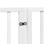 Dog Gate with Door Foldable 12 Panels White 960 cm Poplar Wood 3155564