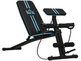Foldable Weight Bench, Adjustable Strength Training Sit Up Ab Bench, Incline/Decline, Blue T3398P425049