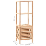 Bathroom Storage Cabinet Solid Walnut Wood 39.5x35.5x123 cm 247099