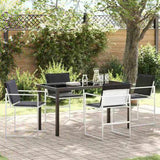 Garden Dining Set Folding 5 pcs White Textilene and steel 3379339