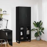 Highboard 2 pcs Black Oak 69.5 x 34 x 180 cm 3403200
