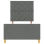 ZNTS Bed Frame Dark grey Engineered wood 90 x 190 cm 3344768