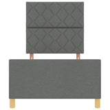 ZNTS Bed Frame Dark grey Engineered wood 90 x 190 cm 3344768