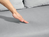 4-in-1 Velvet-Feel Double Sofa Bed, with Pillows - Light Grey T3398P328347