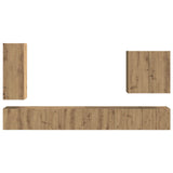 TV Wall Cabinet Set Wall-mounted 6 pcs Artisan Oak 3408951