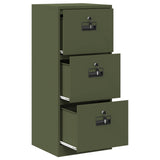 File Cabinet Olive Green 45.5 x 42 x 106.5 cm Cold-Rolled Steel 891620