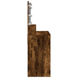 Dressing Table with LED Smoked Oak 80x41x134.5 cm 848189