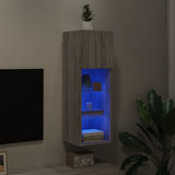 TV Cabinet with LED Lights Grey Sonoma 30.5x30x90 cm 837011
