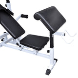 Weight Bench with Weight Rack, Barbell and Dumbbell Set 90 kg 275373