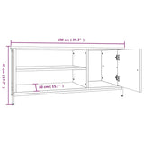 TV Cabinet Smoked Oak 100x40x45 cm Engineered Wood 826302