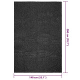 Rug ZIZUR Anthracite 140x200 cm Jute Look Indoor and Outdoor 4010348