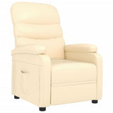 Recliner Chair Cream Faux Leather 342687