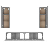 ZNTS 4 Piece TV Cabinet Set Grey Sonoma Engineered Wood 3114204