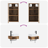 Bathroom Furniture Set 3 pcs Old Wood 33 x 34.5 x 160 cm 3406061