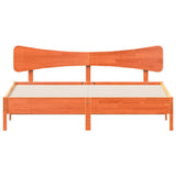 Bed Frame without Mattress Wax Brown 160x200 cm Solid Wood Pine 3328228