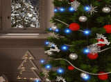 Solar Fairy Lights 5 pcs 5x200 LED Blue Indoor Outdoor 328953