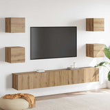 TV Cabinet 6 pcs Brown 200 x 30 x 30 cm Engineered wood 3393458