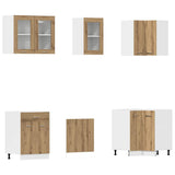 11 Piece Kitchen Cabinet Set Lyon" Artisan Oak Engineered Wood 3328576