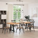 Dining Table Legs A-Shaped 2 pcs Black 70x cm Steel 4012852