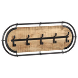 Wall-mounted Coat Rack with 5 Hooks Solid Wood Rough Mango 4013506