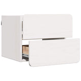 Bedside Table 2 pcs White 39 x 34 x 33 cm Solid pinewood 873508
