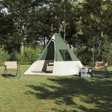 Tipi Tent with Roof Green 383 x 338 x 217 cm Taffeta 42001166