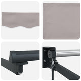 Retractable Awning Light Grey 3.5 x 2 m 3419071