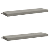 2-Piece Bench Cushions SOEST 2 pcs 100% Polyester Grey 949931