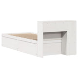 Bed Frame without Mattress White 100x200 cm Solid Wood Pine 3323432