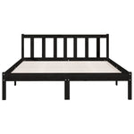 ZNTS 810081 Bed Frame without Mattress Black Solid Wood 120x200 cm