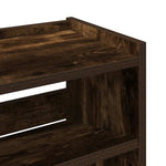 ZNTS Shoe Rack Smoked Oak 60x25x100 cm Engineered Wood 859873