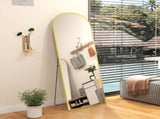 165cm Aluminium Frame Standing Mirror - Gold T3398P378118