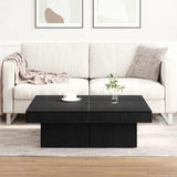 Coffee Table Black Oak 90 x 90 x 28 cm Engineered Wood 862628