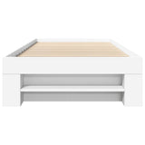 Bed Frame without Mattress White 90x190 cm Single Engineered Wood 3295520